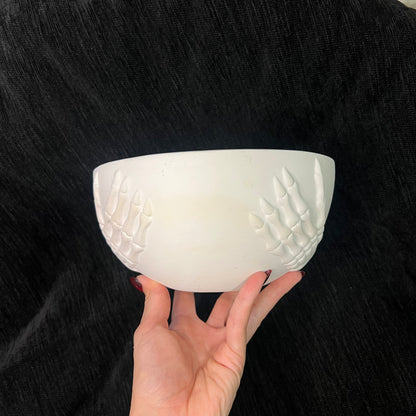 White Ceramic Skeleton Bowl