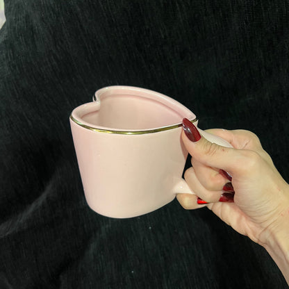 Pink Heart Ceramic Mug
