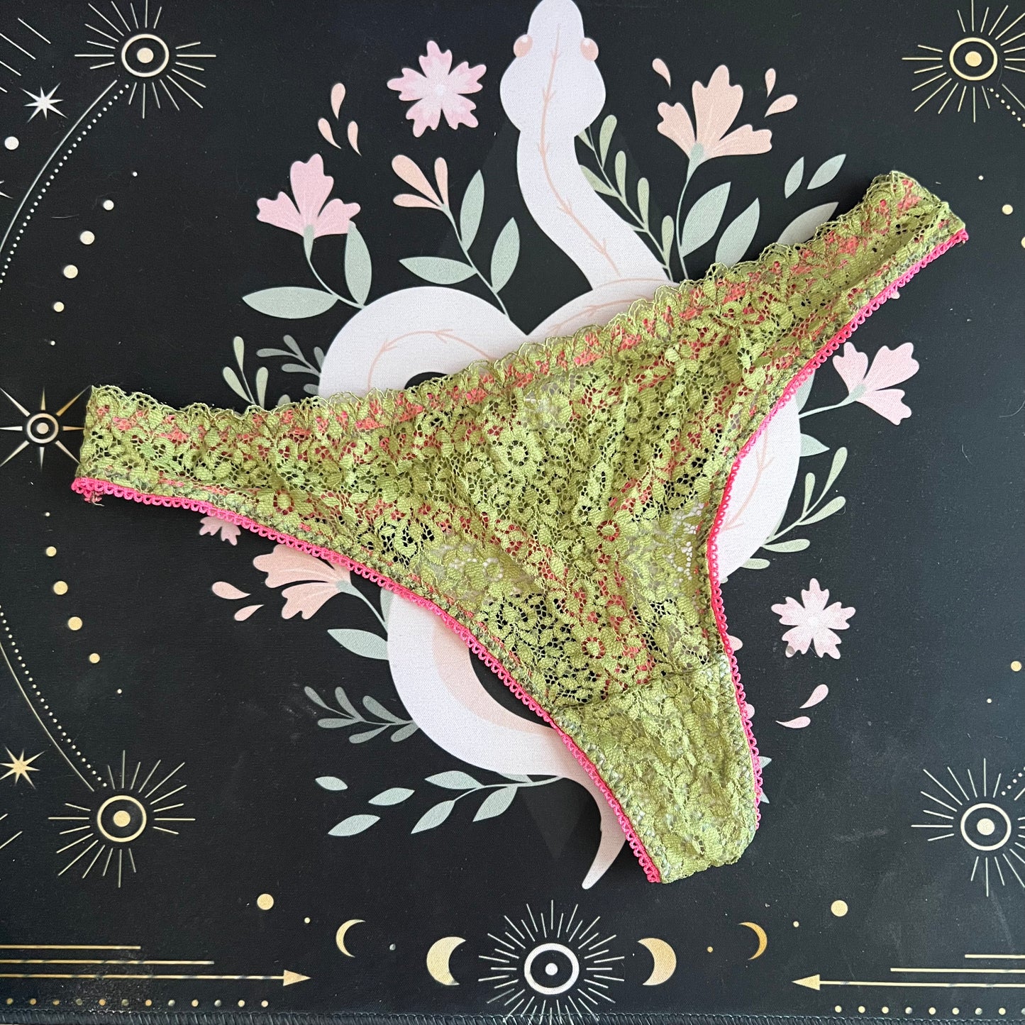 Green and Pink Thong