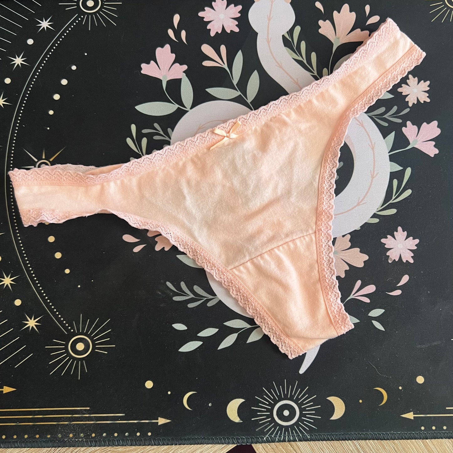 Pink Cotton Thong