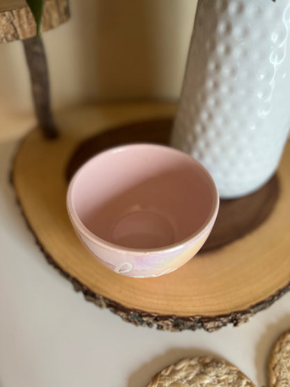 Iridescent Pink Ceramic Bowl