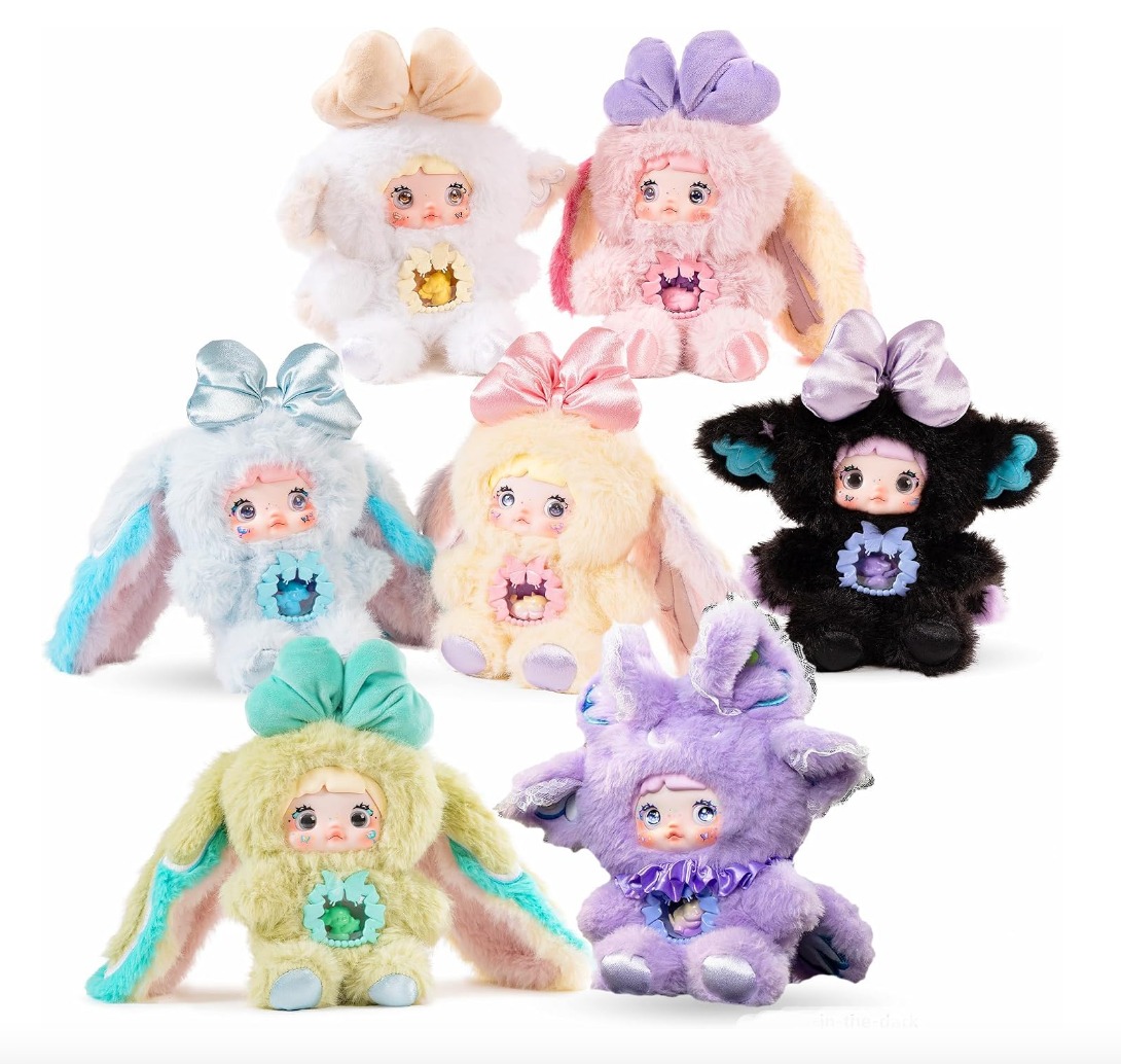 Nommi Plush Fantasy World Series Figure with Keychain in Pastel Blue