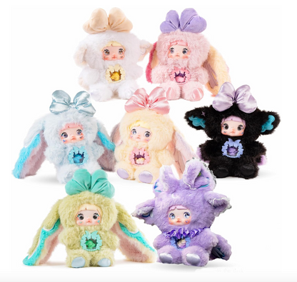 Nommi Plush Fantasy World Series Figure with Keychain in Pastel Pink