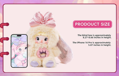 Nommi Plush Fantasy World Series Figure with Keychain in Pastel Blue