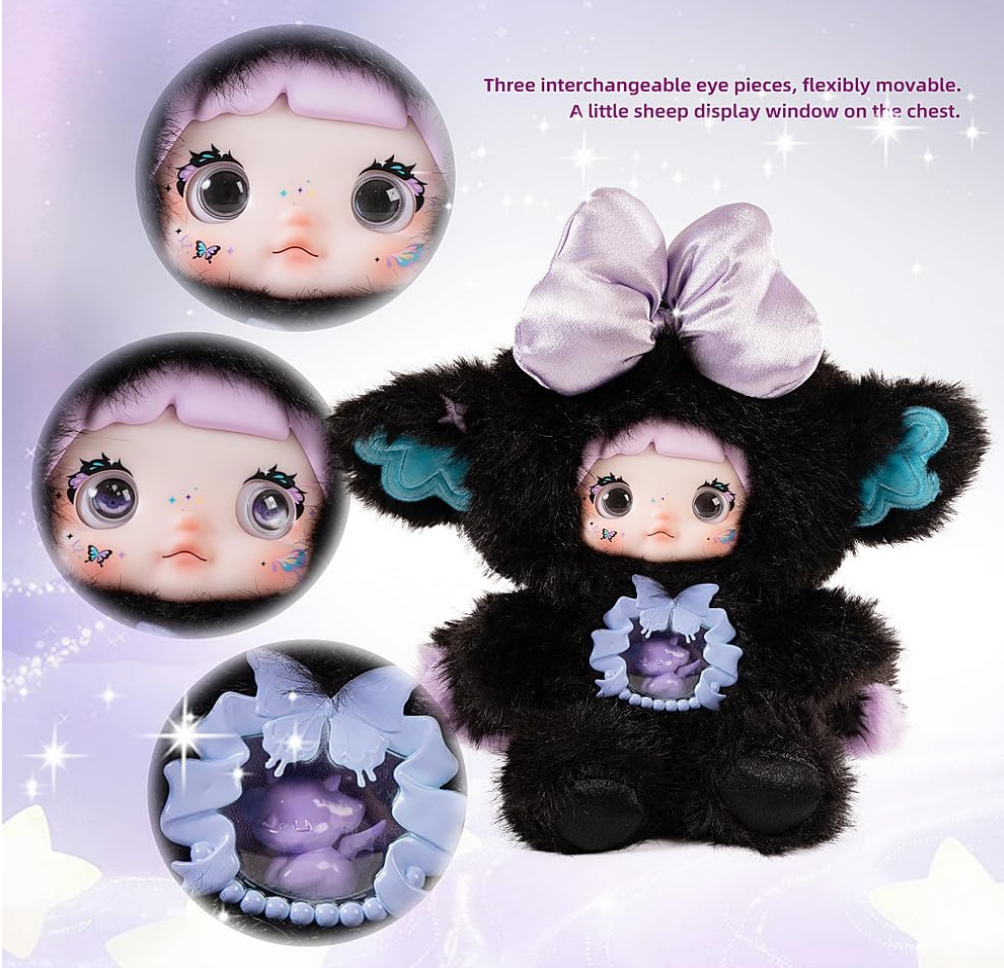 Nommi Plush Fantasy World Series Figure with Keychain in Pastel Blue