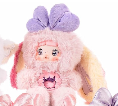 Nommi Plush Fantasy World Series Figure with Keychain in Pastel Pink