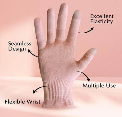 Moisturizing Knit Gloves in Dusty Pink (Set of 6 Pairs)