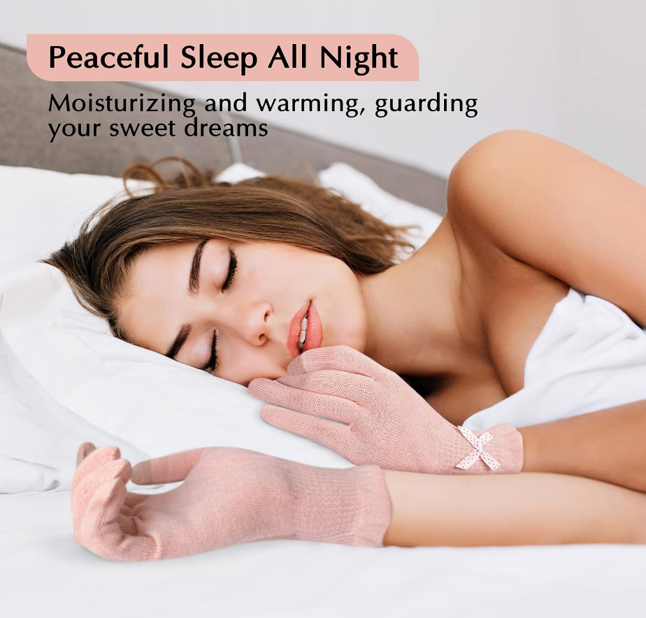 Moisturizing Knit Gloves in Dusty Pink (Set of 6 Pairs)