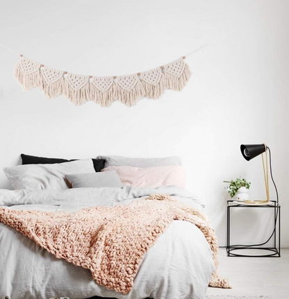 Boho Macrame Triangle Fringee Garland