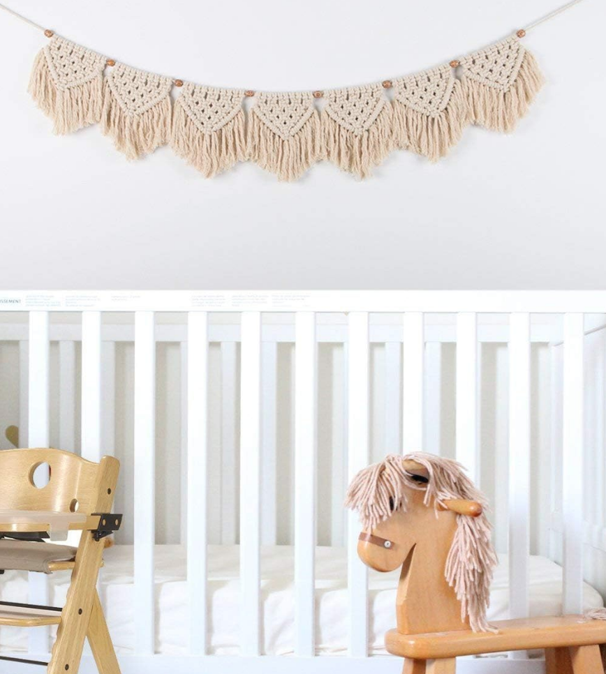 Boho Macrame Triangle Fringee Garland
