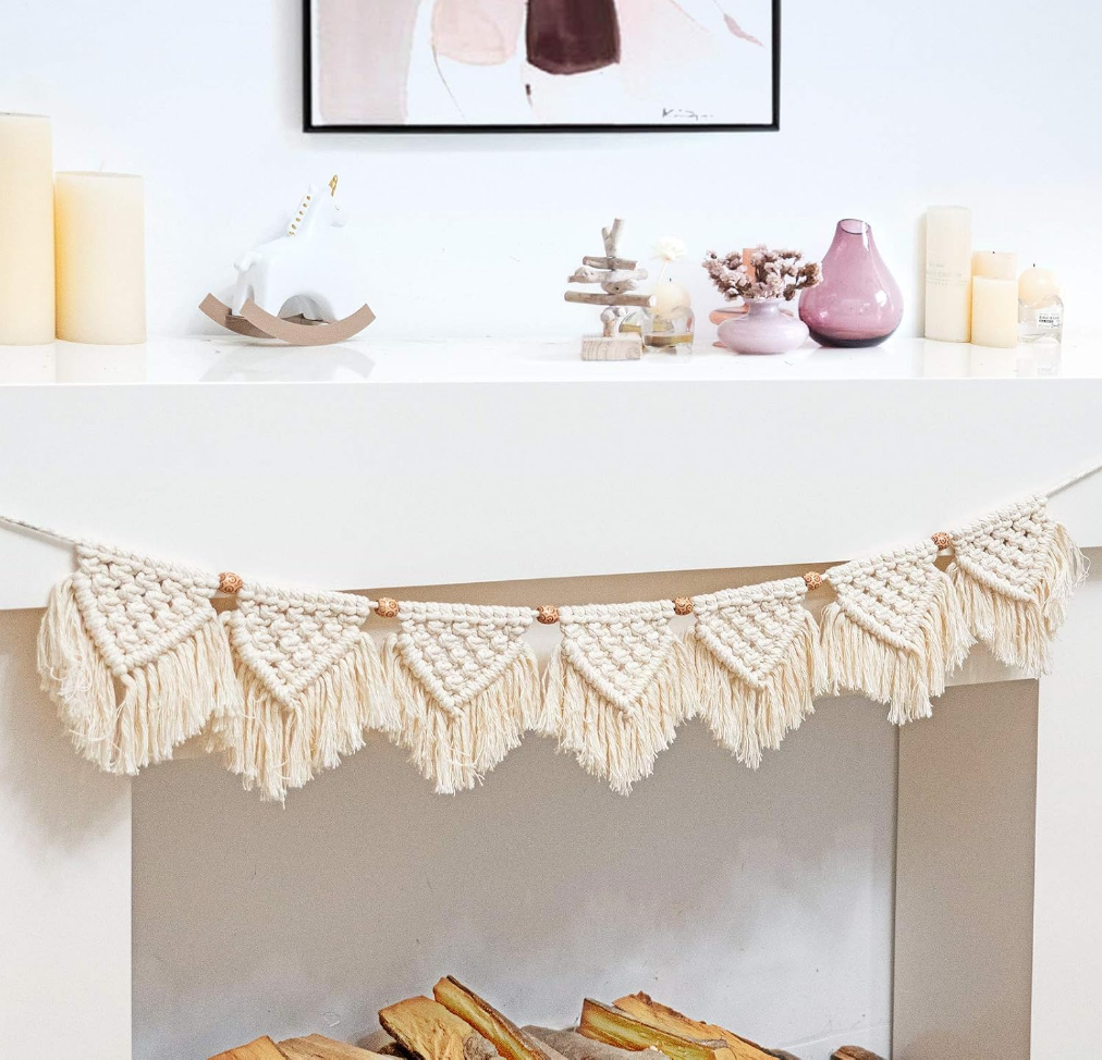 Boho Macrame Triangle Fringee Garland