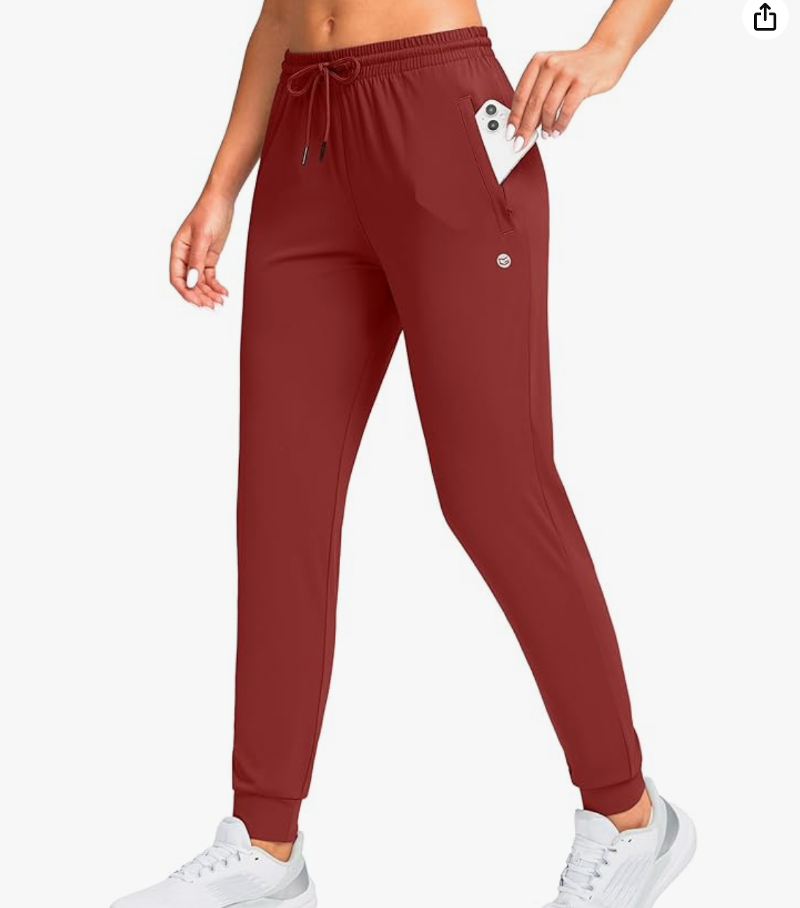Burgundy Drawstring Joggers