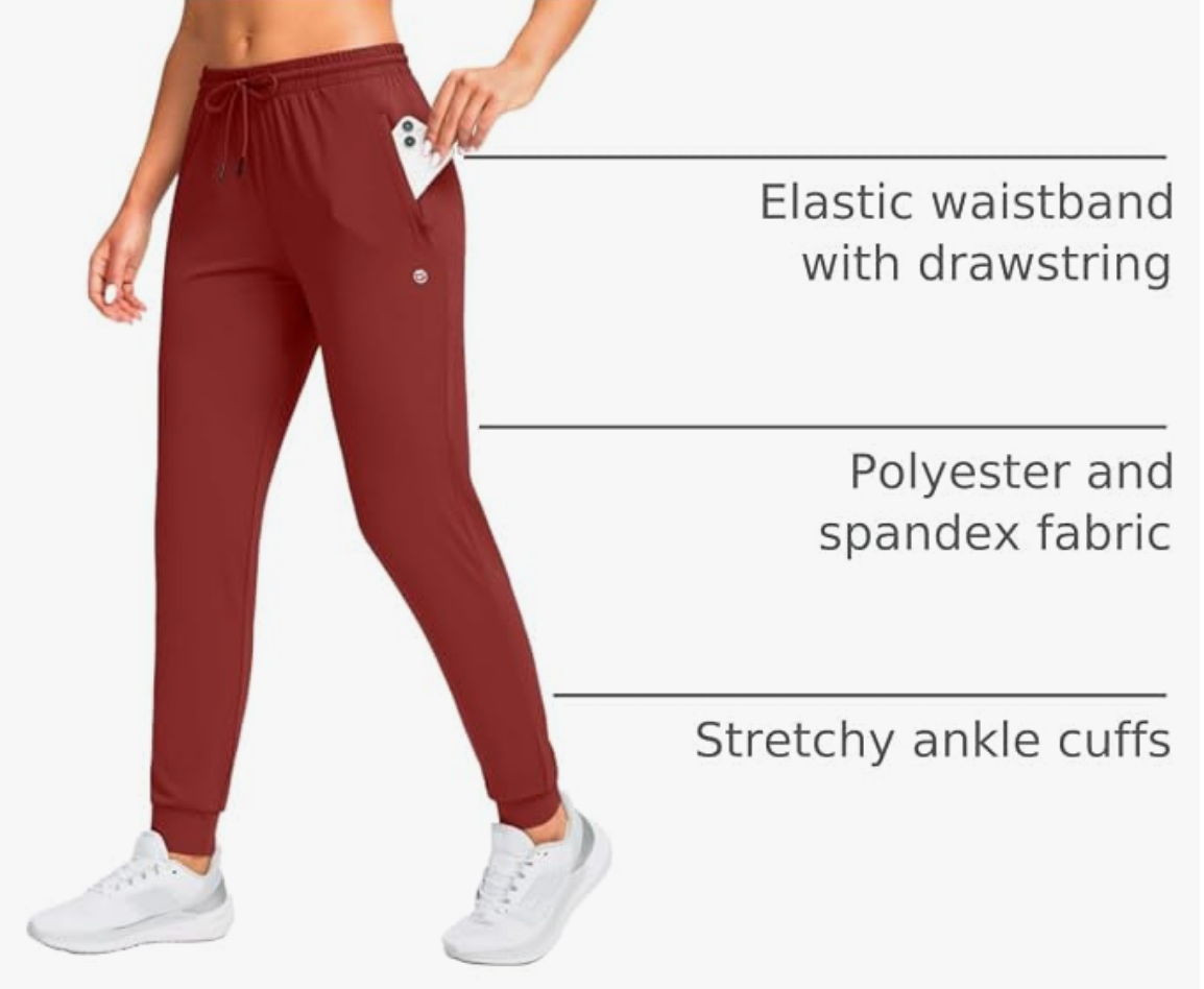 Burgundy Drawstring Joggers