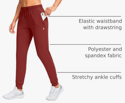 Burgundy Drawstring Joggers