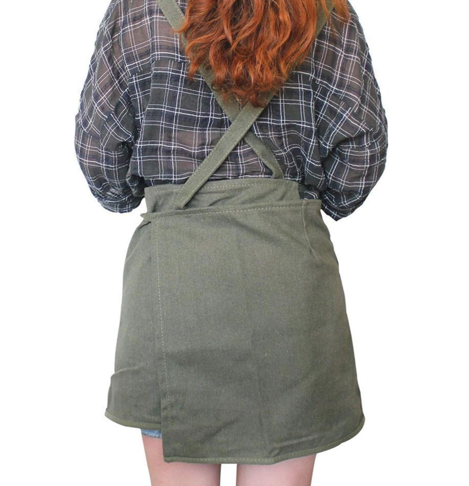 Adjustable Canvas Utility Apron in Olive
