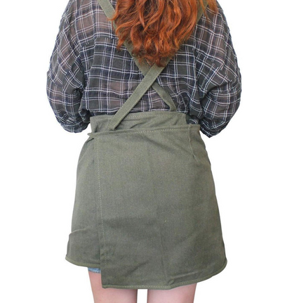 Adjustable Canvas Utility Apron in Olive