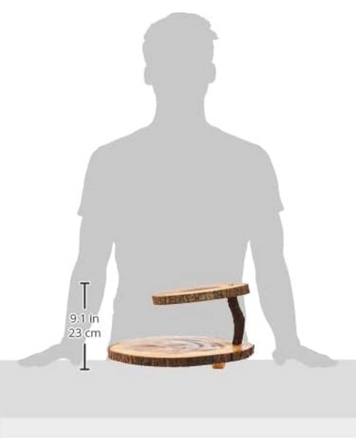 Two-Tier Acacia Wood Serving Stand