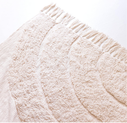 Light Beige Throw Blanket