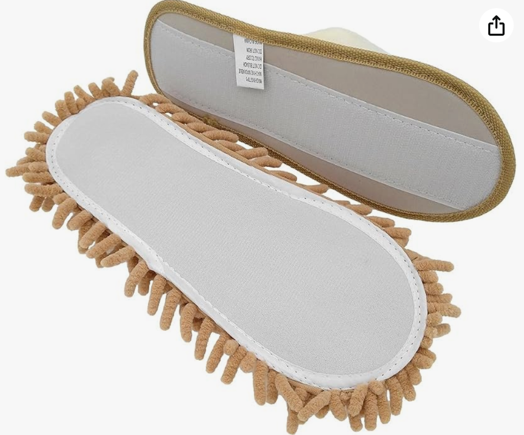 Bear Chenille Microfiber Mop Slippers