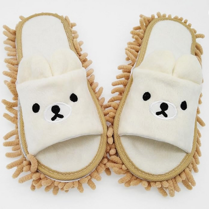 Bear Chenille Microfiber Mop Slippers