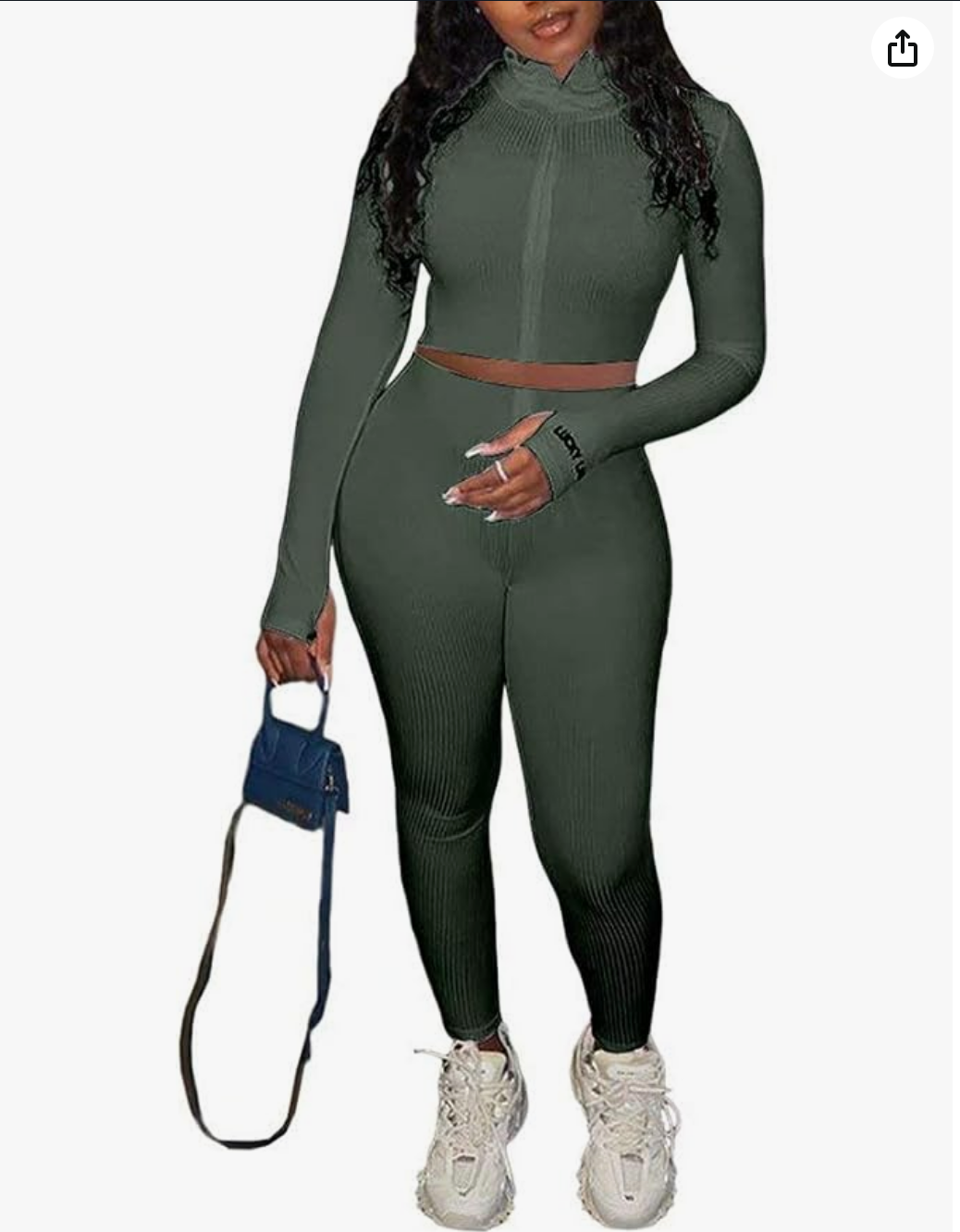 Olive Green Active Two-Piece Set
