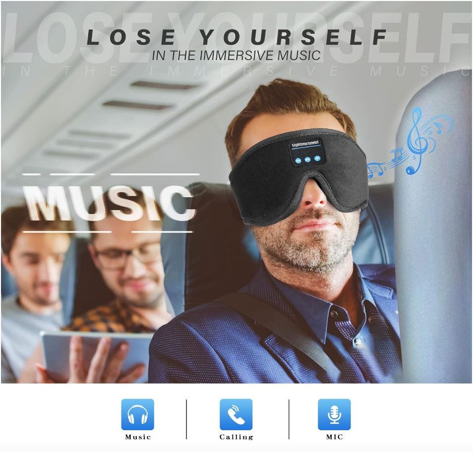 Black Bluetooth Music Sleep Mask