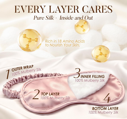 Mulberry Silk Pink Sleep Mask