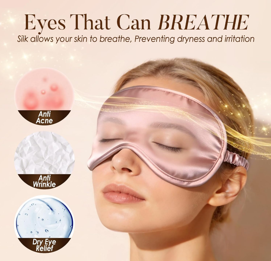Mulberry Silk Pink Sleep Mask