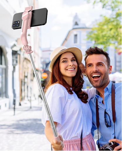 Pink Bluetooth Selfie Stick Tripod