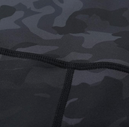High-Waist Charcoal Camo Pocket Leggings