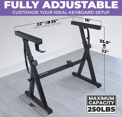 Adjustable Black Keyboard Stand