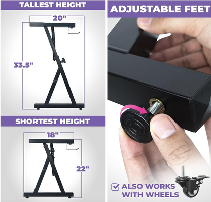 Adjustable Black Keyboard Stand