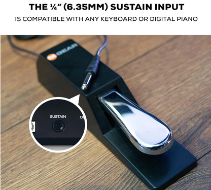 Sustain Pedal with Chrome Foot