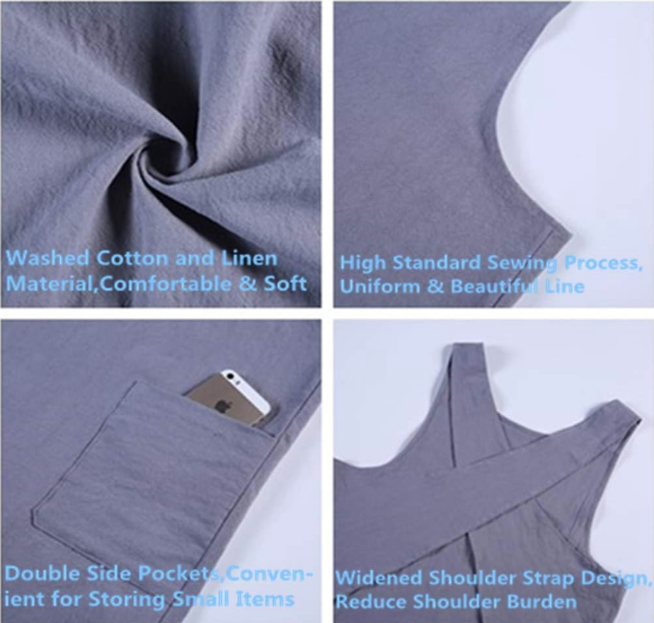 Sleeveless Apron Tunic in Light Pink