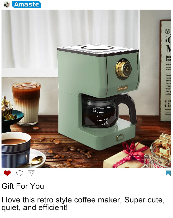 Drip Coffee Maker in Sage Green