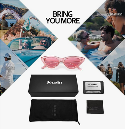 Transparent Pink Cat-Eye Sunglasses
