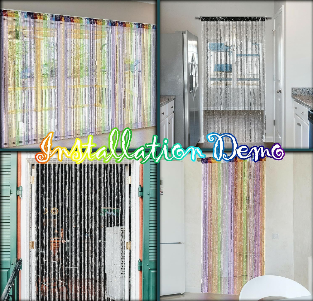 Sparkling Pink Threaded Curtain Panel for Doorway