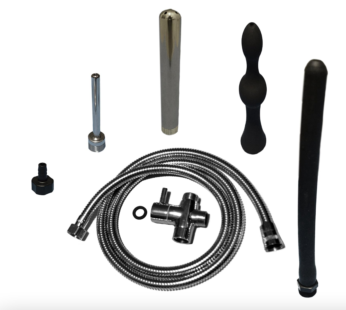 Enema Cleaning System, Shower Kit with 5/5", 6" and 10" Tips