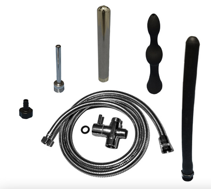 Enema Cleaning System, Shower Kit with 5/5", 6" and 10" Tips