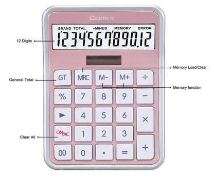Pink Desktop Calculator