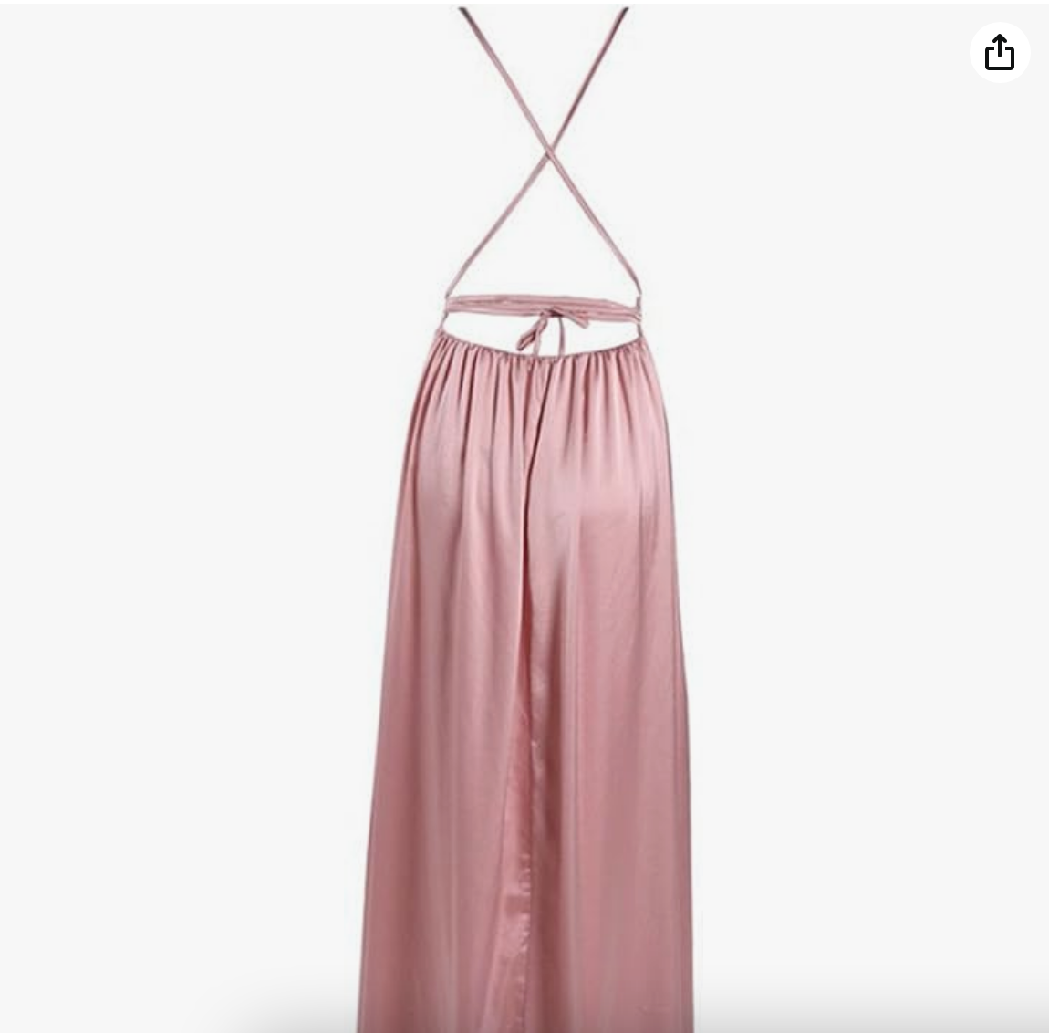 Elegant Blush Pink Satin Maxi Dress