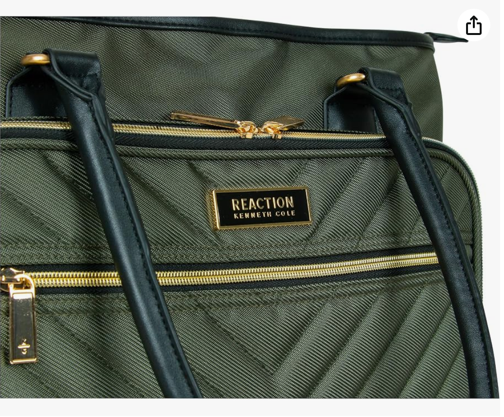 Olive Green Quilted Laptop Tote