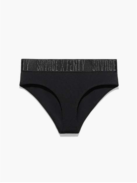 Black Logo High-Rise Bikini Panty