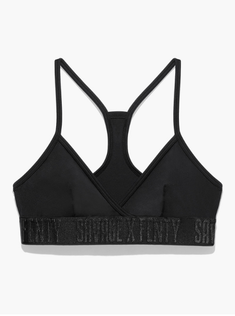 Black V-Neck Racerback Bralette
