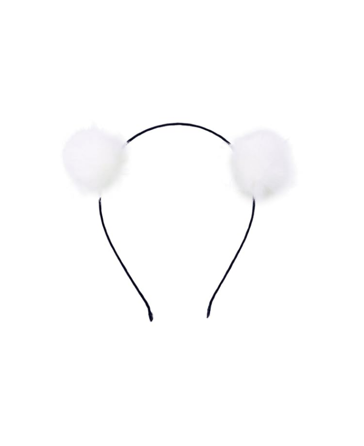 White Pom Headband