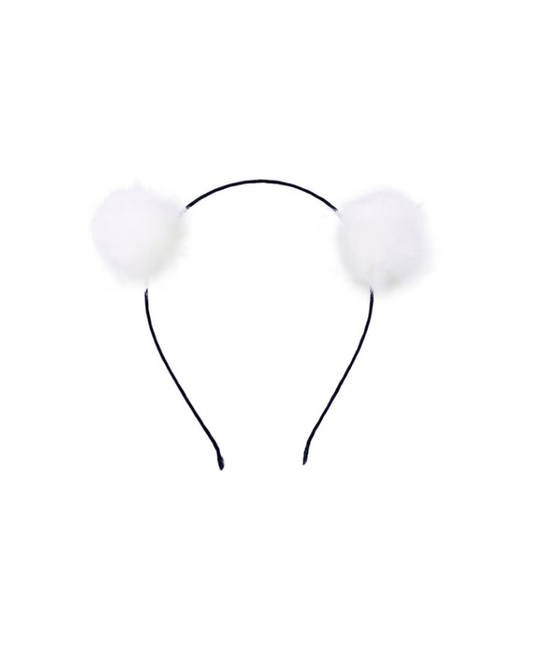 White Pom Headband