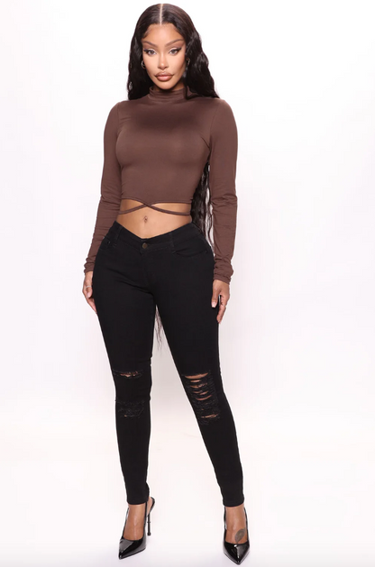 Black Distressed Skinny Jeans
