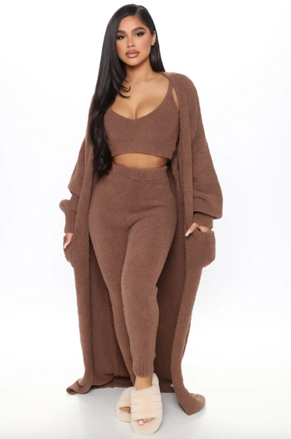 Chocolate Teddy Jogger Set