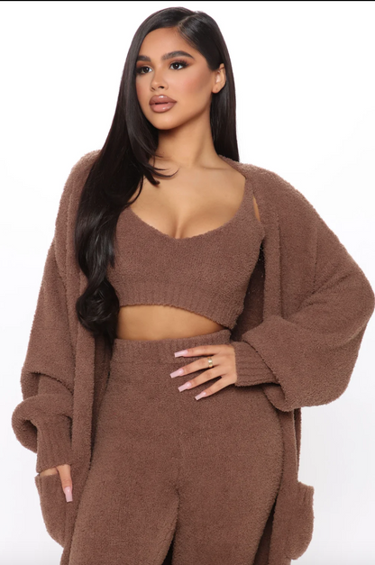 Chocolate Teddy Jogger Set