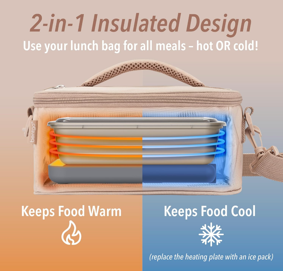 Blush Pink Insulated Travel Lunch Bag